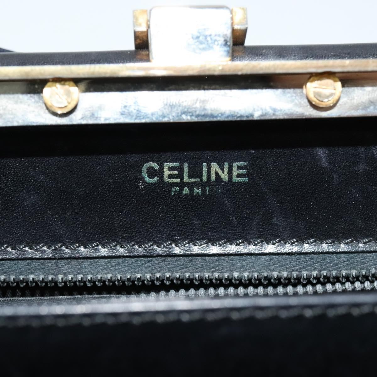 Celine Shoulder Bag Leather, BLACK, LEATHER, Shoulder bag
