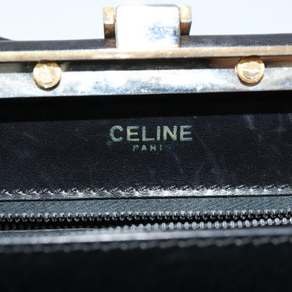Celine Shoulder Bag Leather, BLACK, LEATHER, Shoulder bag