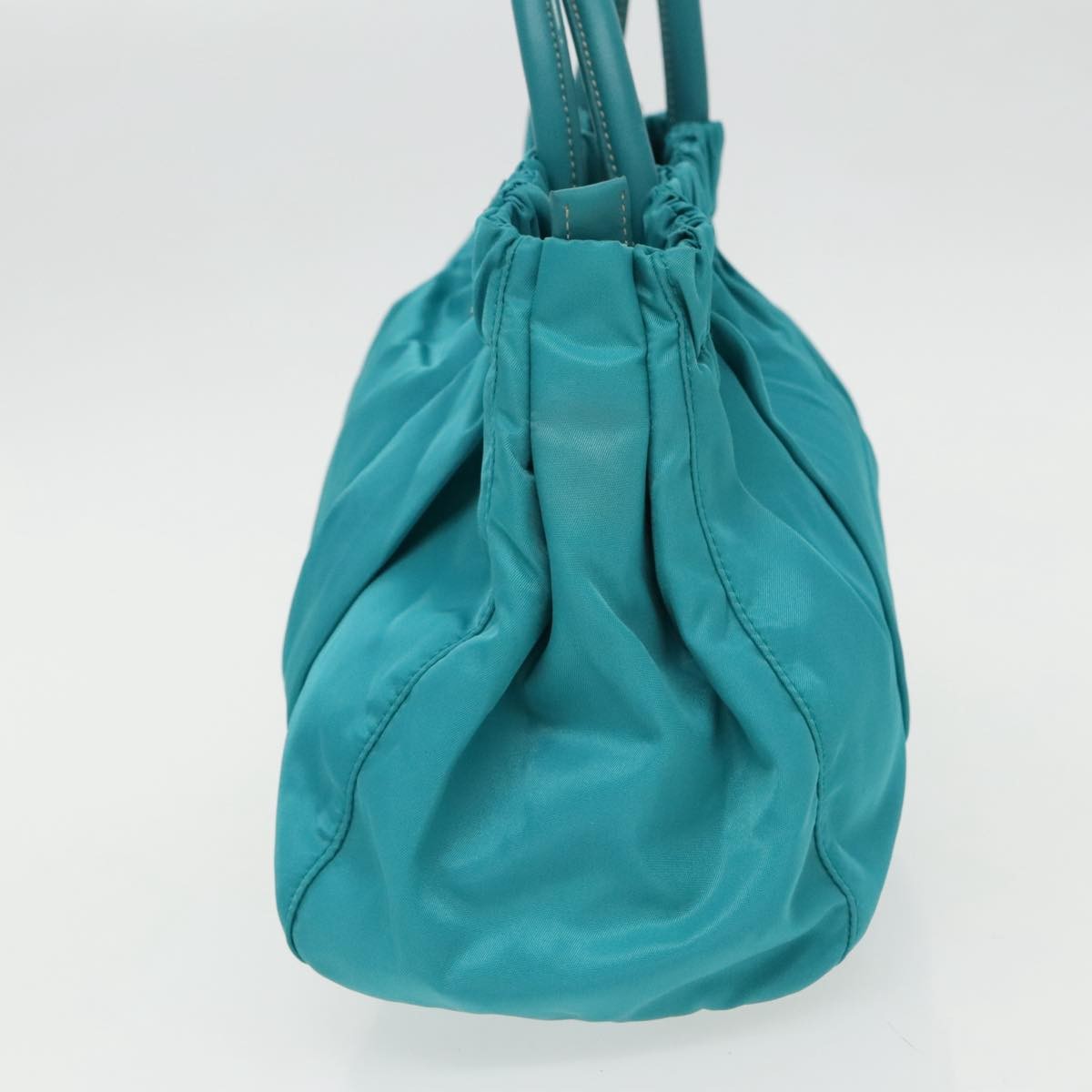 Prada Bow Convertible Tote Tessuto, TURQUOISE, NYLON, Tote bag
