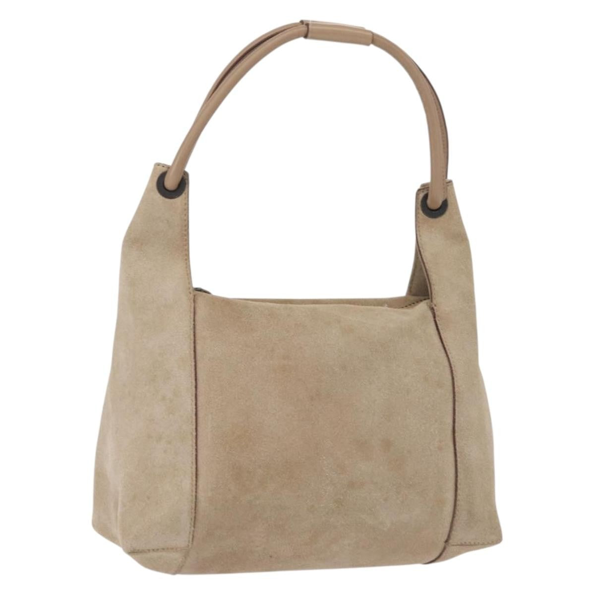 Gucci Vintage Handbag Suede, BEIGE, SUEDE, Handbag