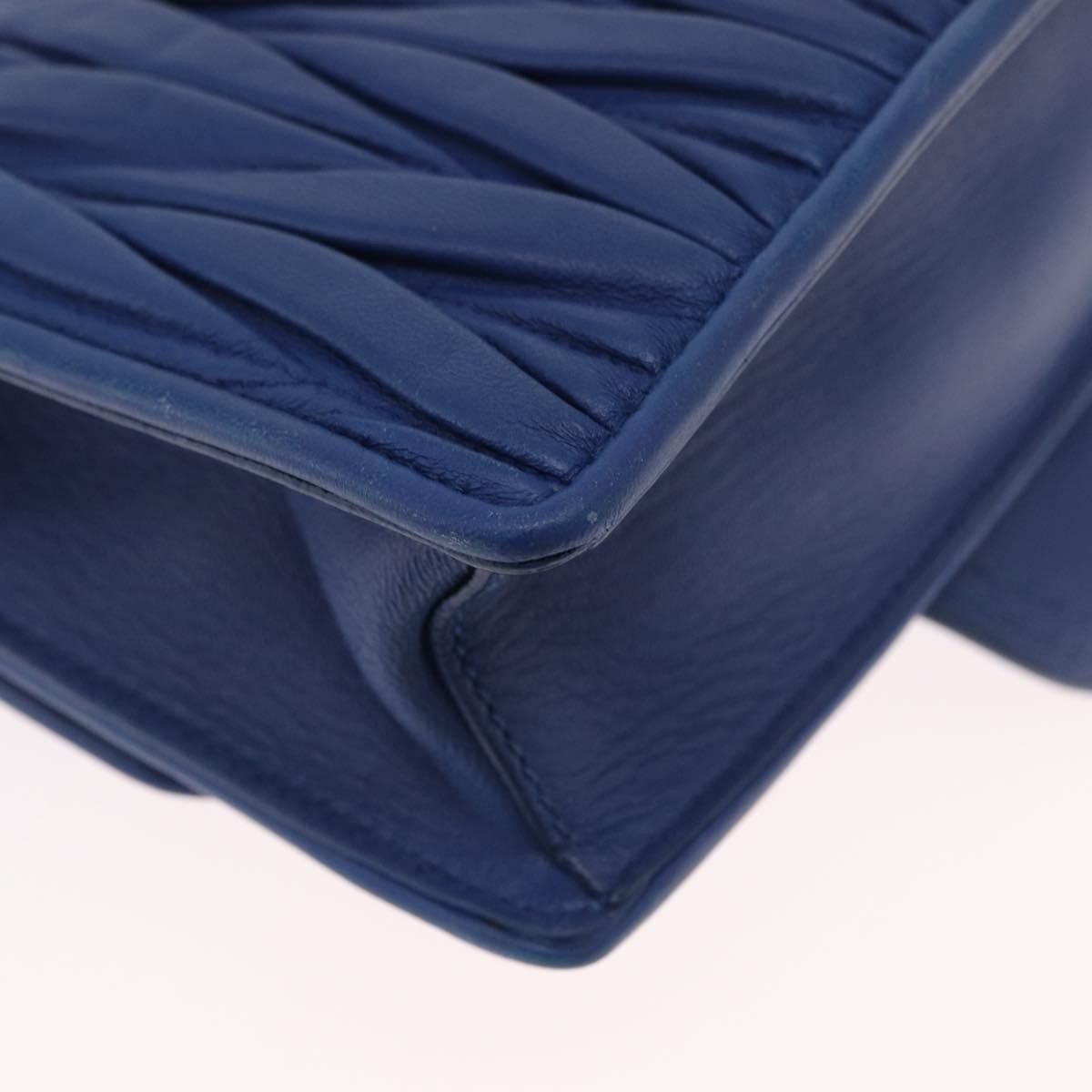 Miu Miu Madras Crystal Buckle Shoulder Bag Leather, Blue, Leather, Shoulder Bag