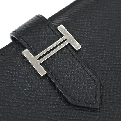 Hermes Bearn Wallet Epsom, Black, Leather, Wallet