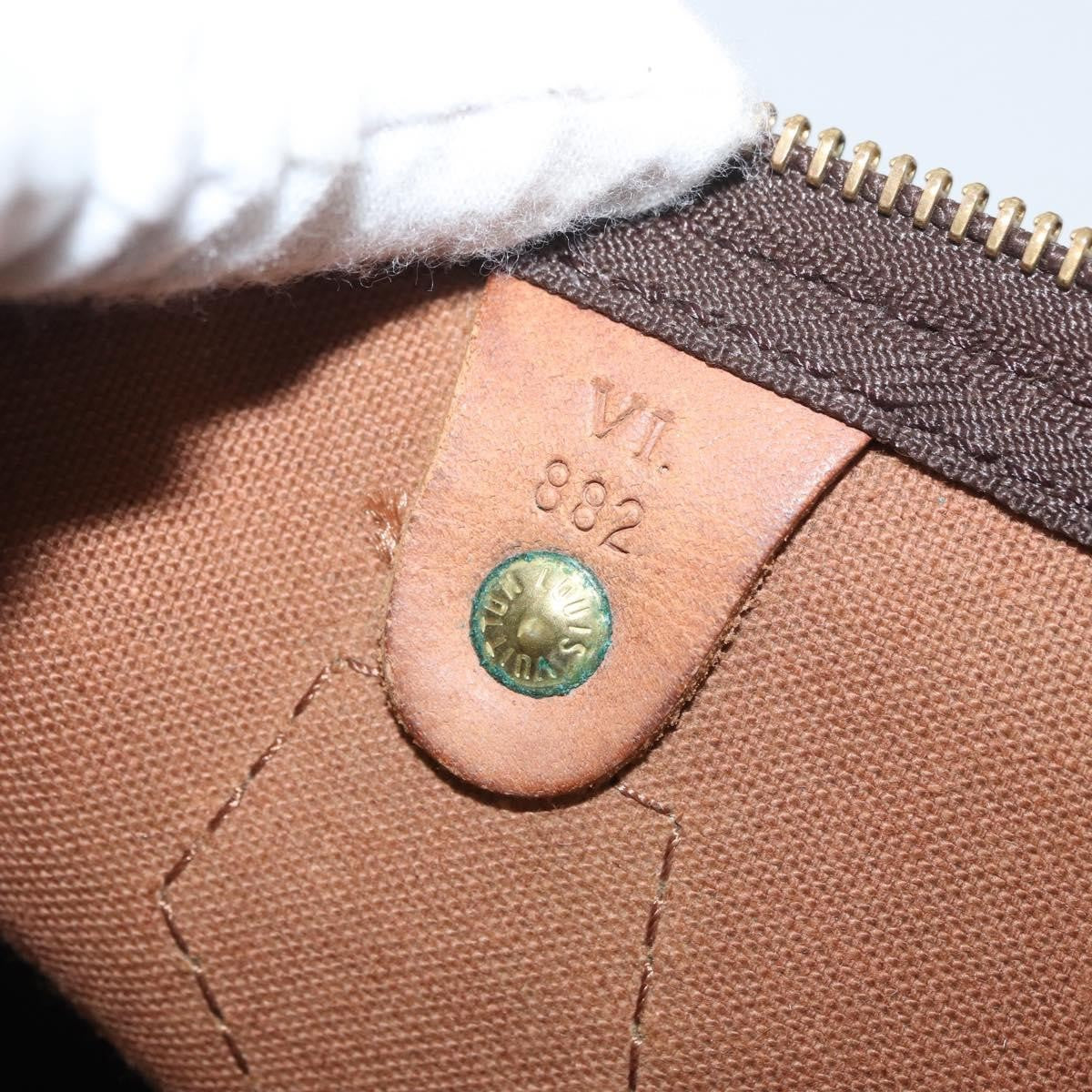 Louis Vuitton Speedy Handbag Monogram Canvas, Brown, Canvas, Handbag
