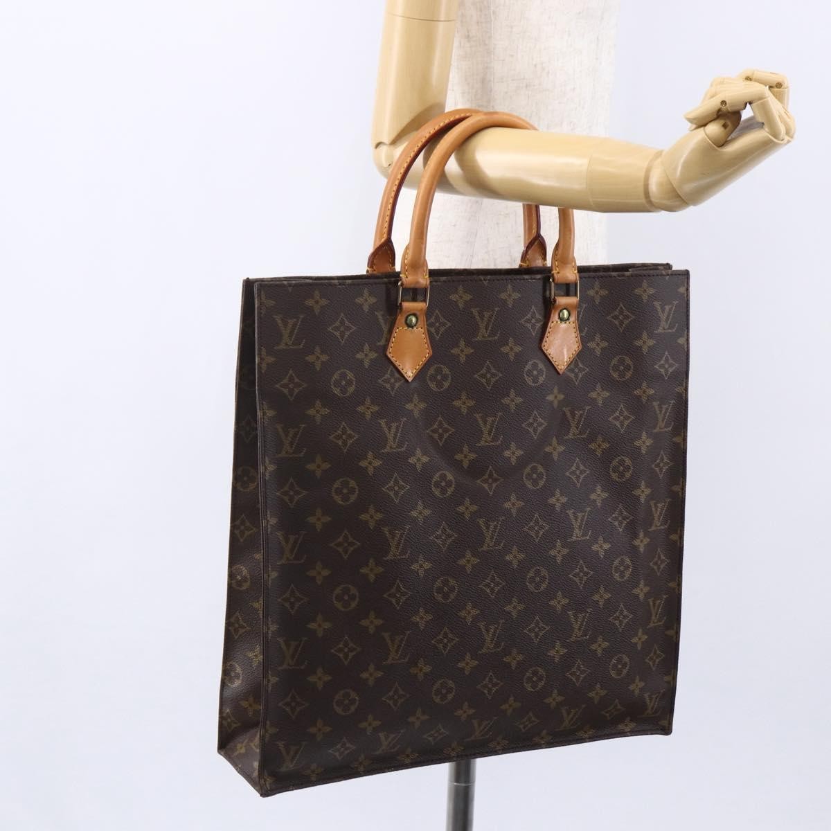 Louis Vuitton Sac Plat Bag Monogram Canvas, BROWN, CANVAS, Tote bag