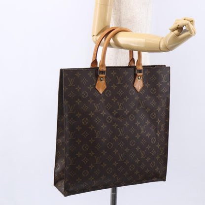 Louis Vuitton Sac Plat Bag Monogram Canvas, BROWN, CANVAS, Tote bag