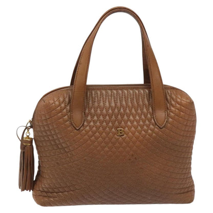 Bally Vintage Handbag Quilted Leather, Brown, Leather, Handbag