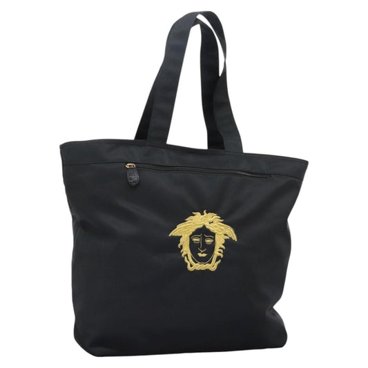 Versace Medusa Tote Nylon, BLACK, NYLON, Tote bag