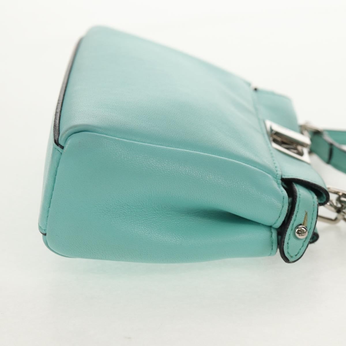 Fendi Peekaboo Bag Leather, TURQUOISE, LEATHER, Handbag