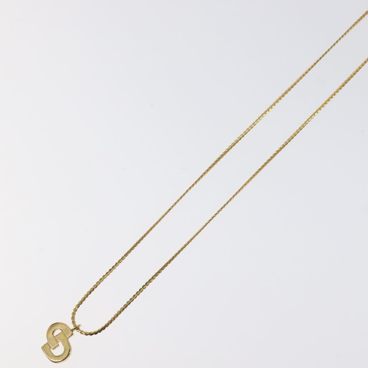 Christian Dior CD Pendant Necklace Metal, GOLD, METAL, Necklace