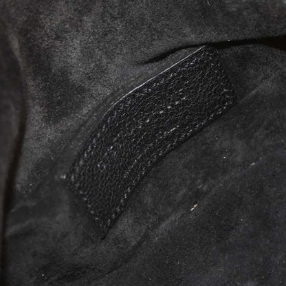 Saint Laurent Fringe Emmanuelle Bucket Bag Studded Leather, BLACK, LEATHER, Shoulder bag