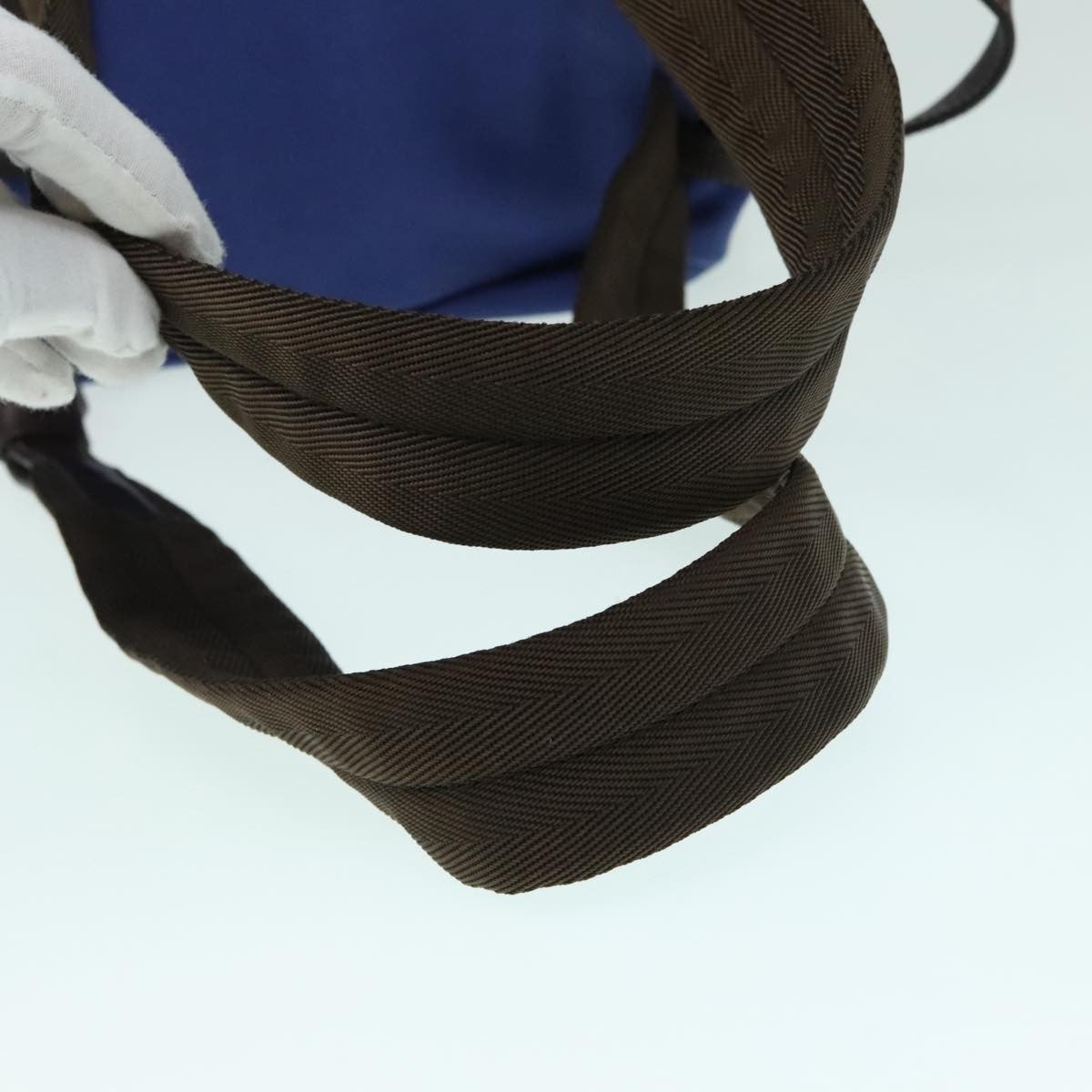 Prada Logo Backpack Canvas, BLUE, CANVAS, Backpack