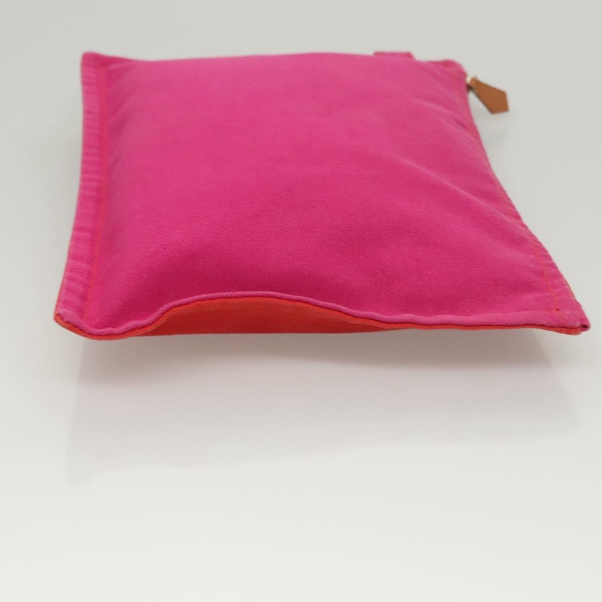 Hermes Bora Bora Pouch Toile, PINK, CANVAS, Clutche & pouche
