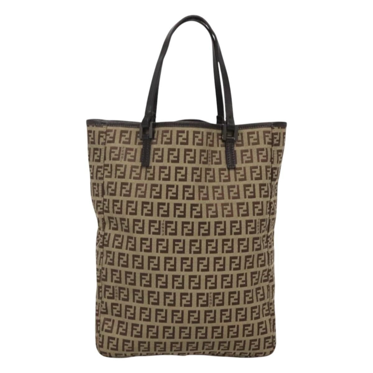 Fendi Zucca Tote bag Canvas, BEIGE, CANVAS, Tote bag