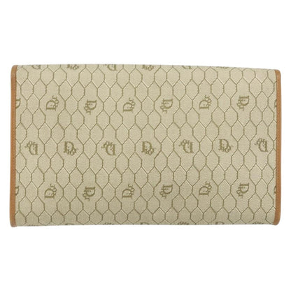 Christian Dior Vintage Honeycomb chain Canvas, BEIGE, CANVAS, Shoulder bag