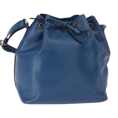 Louis Vuitton Petit Noe Handbag Epi Leather, BLUE, LEATHER, Shoulder bag