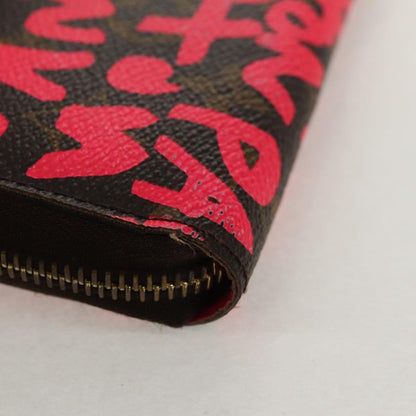 Louis Vuitton Zippy Wallet NM Monogram Graffiti, PINK, CANVAS, Wallets