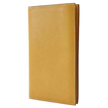 Hermes Vision Agenda Cover Leather, YELLOW, LEATHER, Wallets