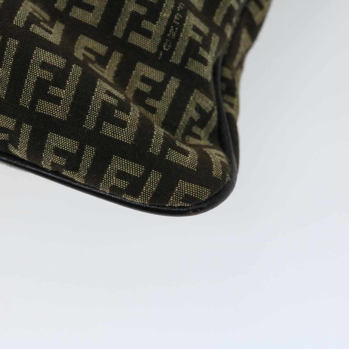 Fendi Vintage Zip Messenger Bag Zucca Canvas, BROWN, CANVAS, Shoulder bag