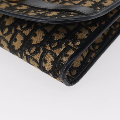 Christian Dior Vintage Trotter Shoulder Bag Canvas, NAVY, CANVAS, Shoulder bag