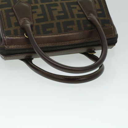 Fendi Vintage Top Handle Lock Box Bag Zucca Canvas, BROWN, CANVAS, Handbag