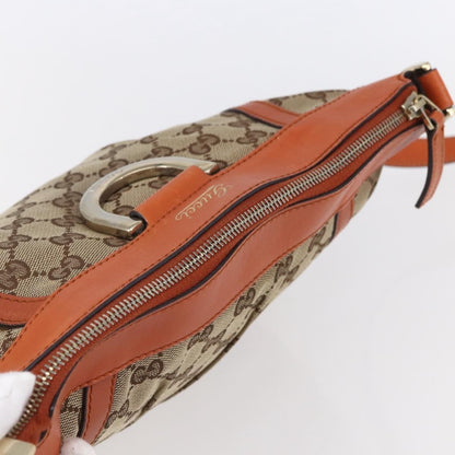 Gucci D Ring Messenger Bag GG Canvas, BEIGE, CANVAS, Shoulder bag