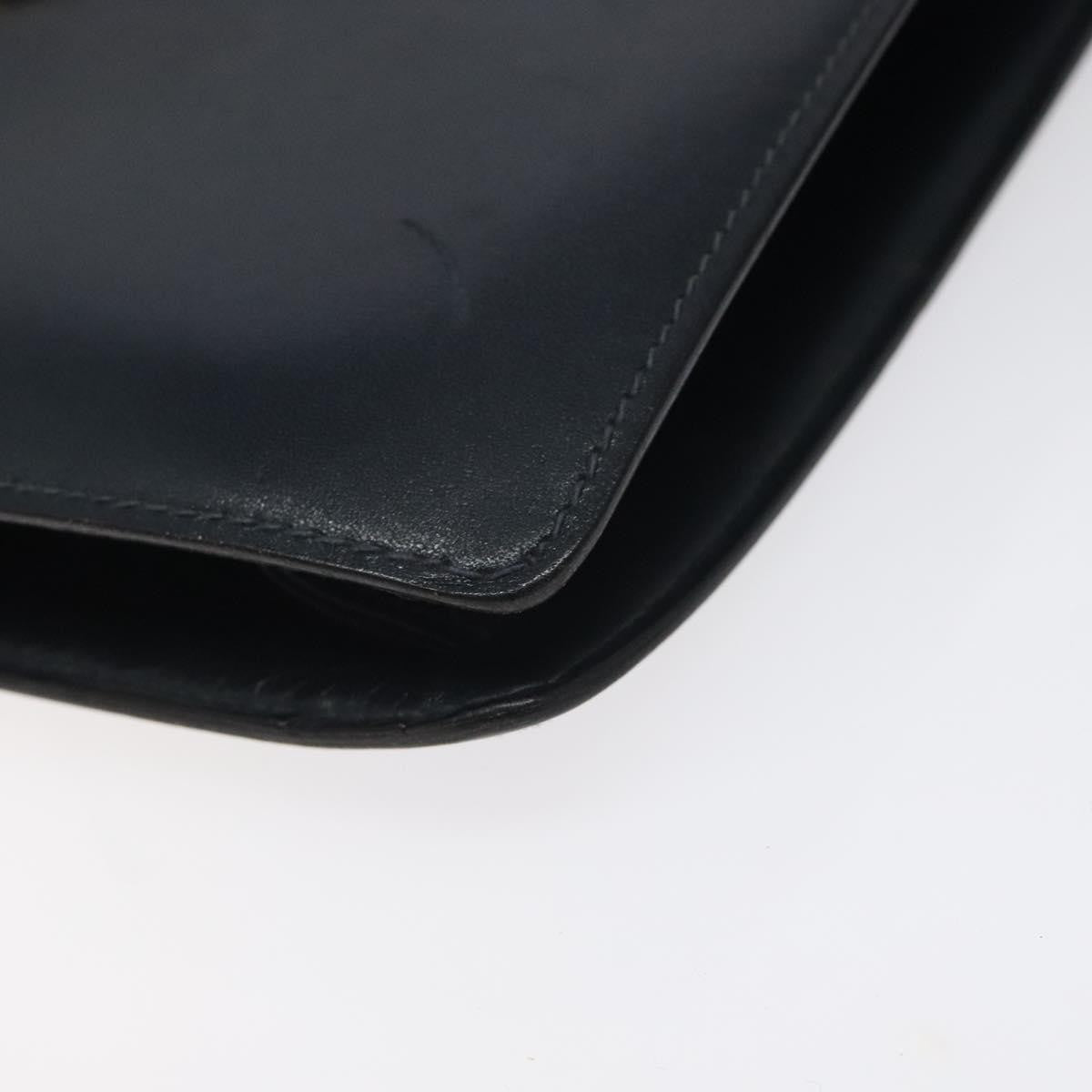 Celine Flap Shoulder Bag Leather, NAVY, LEATHER, Shoulder bag