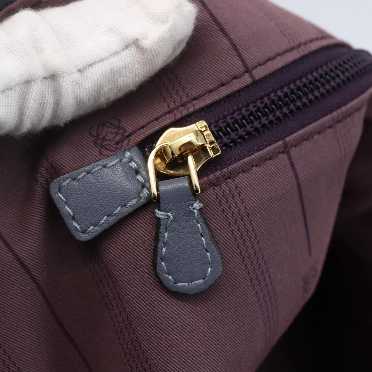 Loewe Anagram handbag Leather, BLUE, LEATHER, Handbag