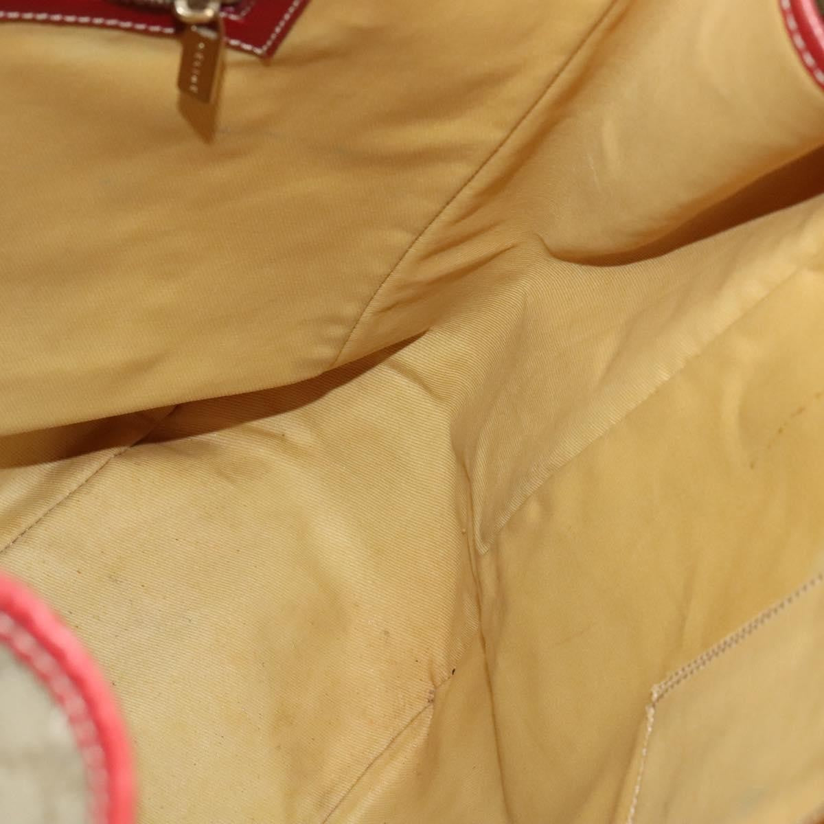 Celine Vintage Macadam Tote bag Canvas and Leather, BEIGE, CANVAS, Tote bag