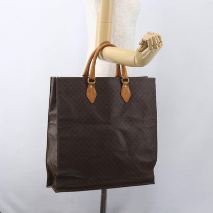 Celine Vintage Macadam Tote bag Canvas, BROWN, CANVAS, Tote bag
