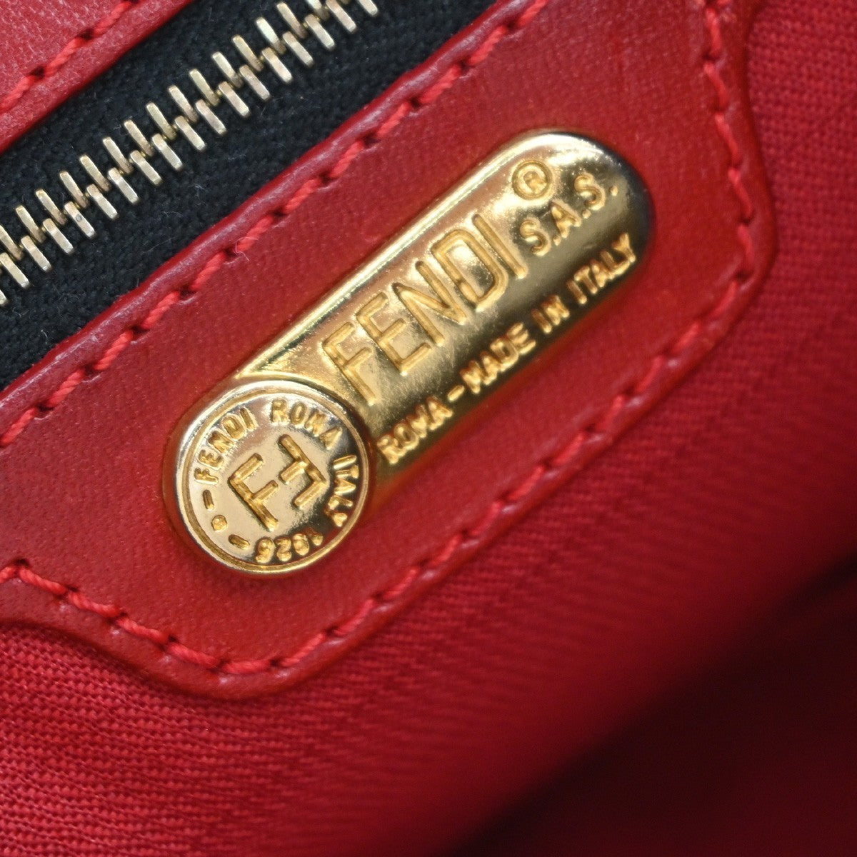 Fendi Vintage FF Handle Tote Leopard Print Jacquard, BROWN, CANVAS, Handbag