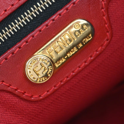 Fendi Vintage FF Handle Tote Leopard Print Jacquard, BROWN, CANVAS, Handbag