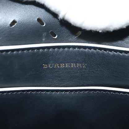 Burberry Belt Tote Perforated Leather, BLACK, LEATHER, Tote bag