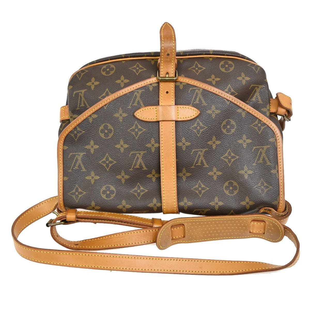 Louis Vuitton Saumur Handbag Monogram Canvas, BROWN, CANVAS, Shoulder bag