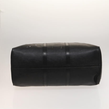 Louis Vuitton Keepall Bag Epi Leather, BLACK, LEATHER, Travel bag