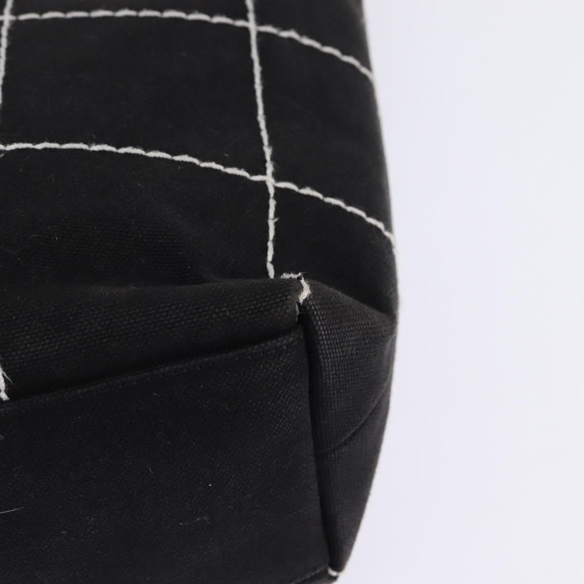 Chanel Chocolate Bar CC Logo Tote Canvas, BLACK, CANVAS, Tote bag