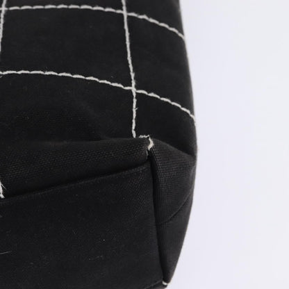 Chanel Chocolate Bar CC Logo Tote Canvas, BLACK, CANVAS, Tote bag