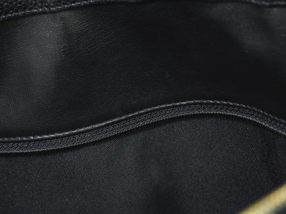 Chanel Vintage Front Pocket Tote Caviar, BLACK, LEATHER, Tote bag