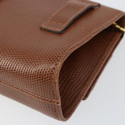 Salvatore Ferragamo Vala Shoulder Bag Embossed Leather, BROWN, LEATHER, Shoulder bag