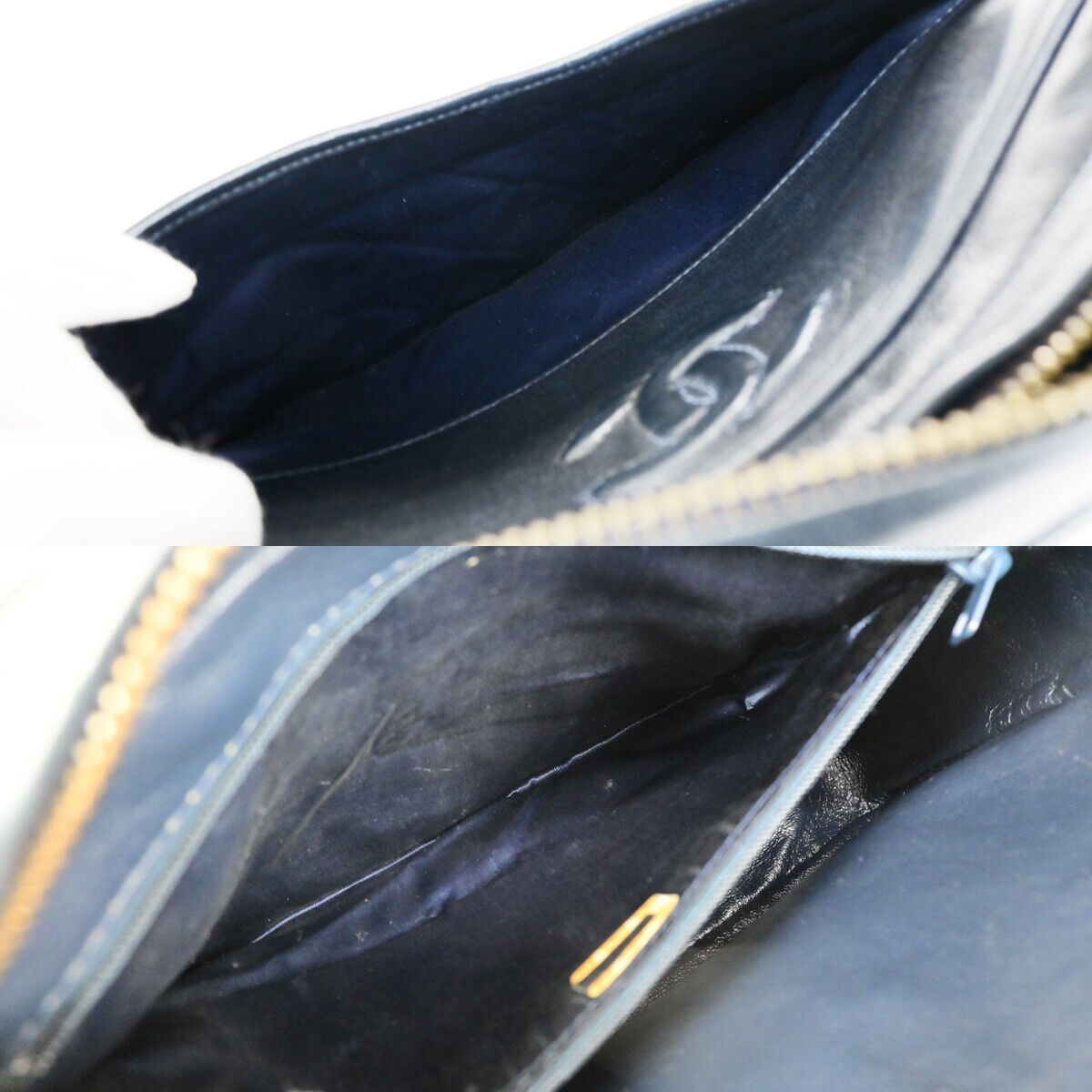 Chanel Vintage Camera Tassel Bag Quilted Leather, NAVY, LEATHER, Shoulder bag