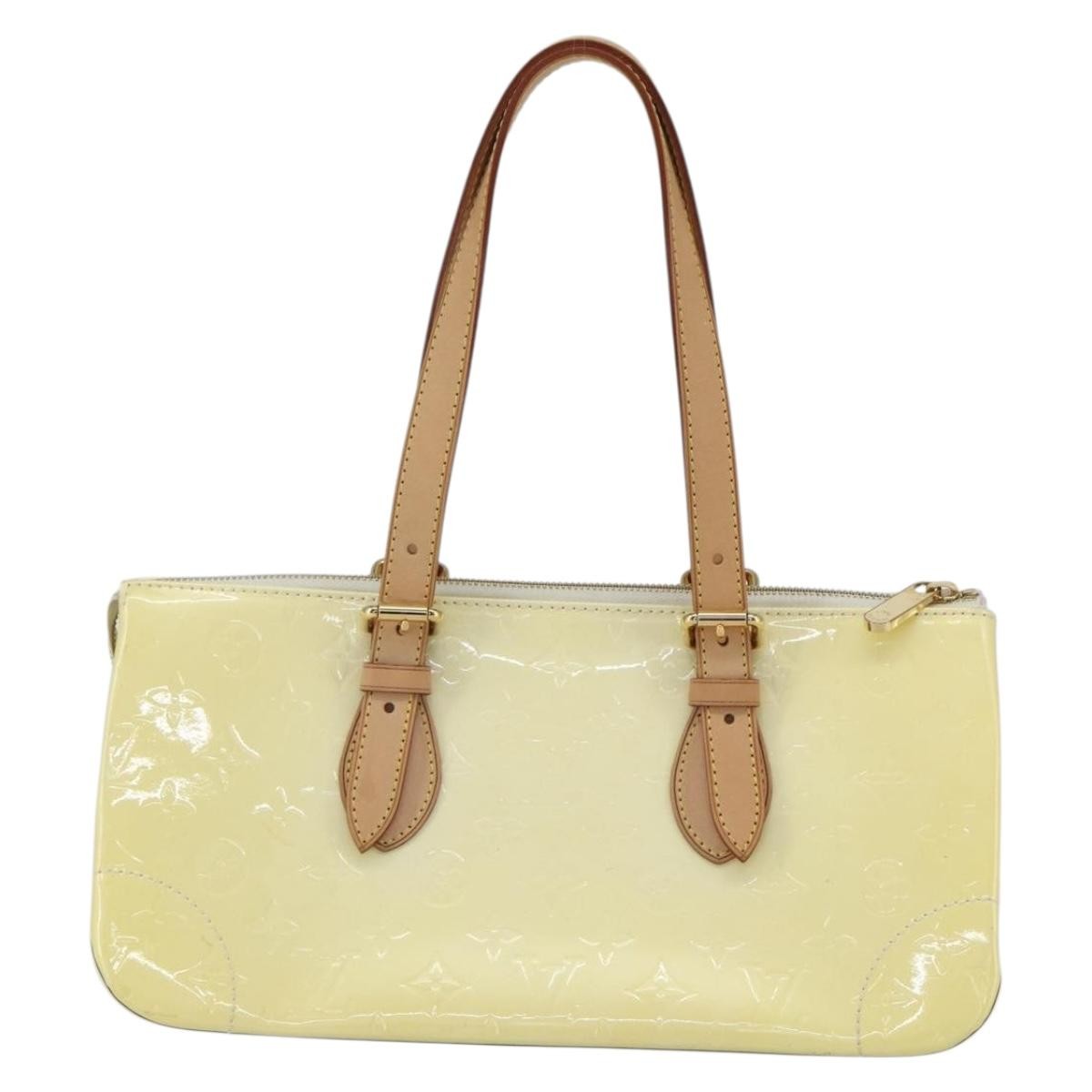 Louis Vuitton Rosewood Avenue Handbag Monogram Vernis, YELLOW, PATENT_LEATHER, Handbag
