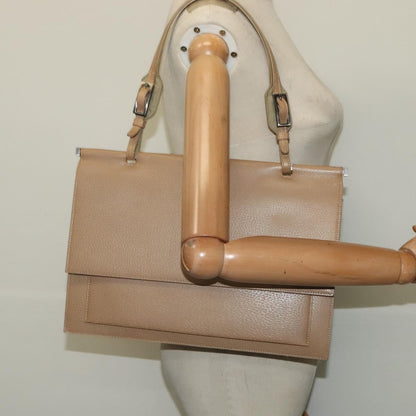 Gucci Vintage Shoulder Bag Leather, BEIGE, LEATHER, Shoulder bag