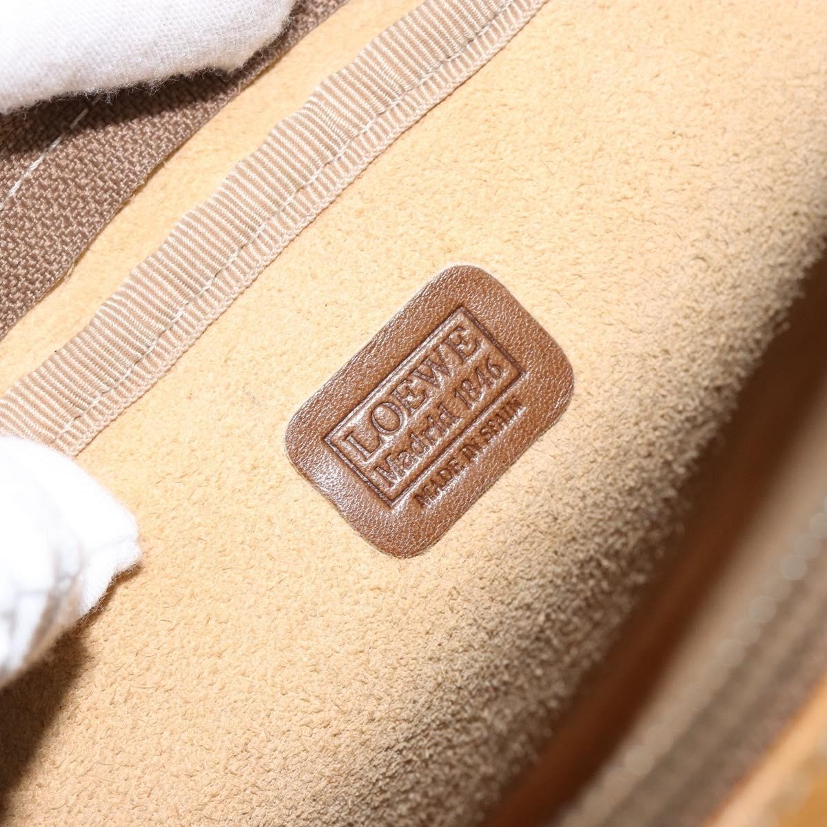 Loewe Anagram Shoulder Bag Leather, BROWN, LEATHER, Shoulder bag