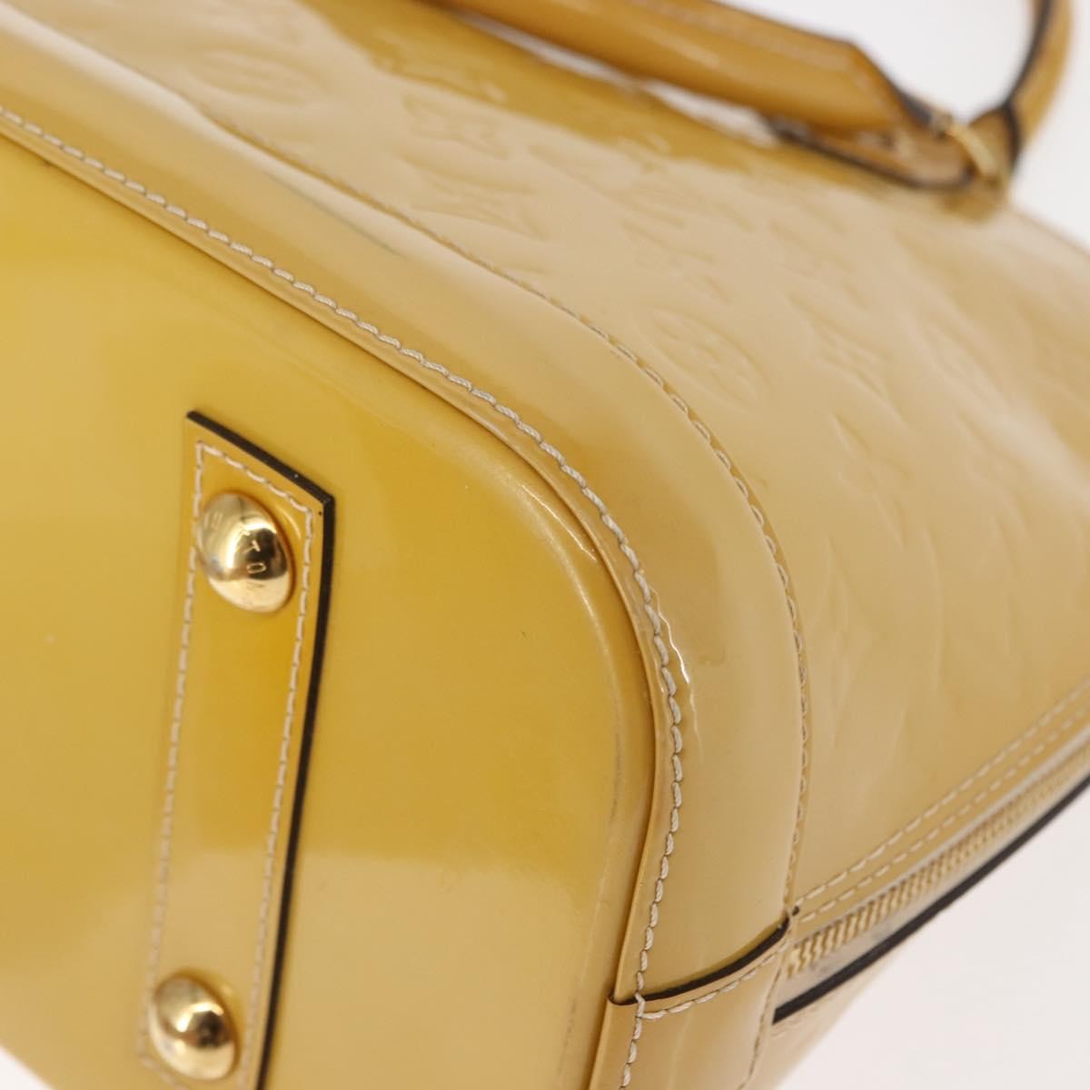 Louis Vuitton Alma Handbag Patent Leather, BEIGE, PATENT_LEATHER, Handbag