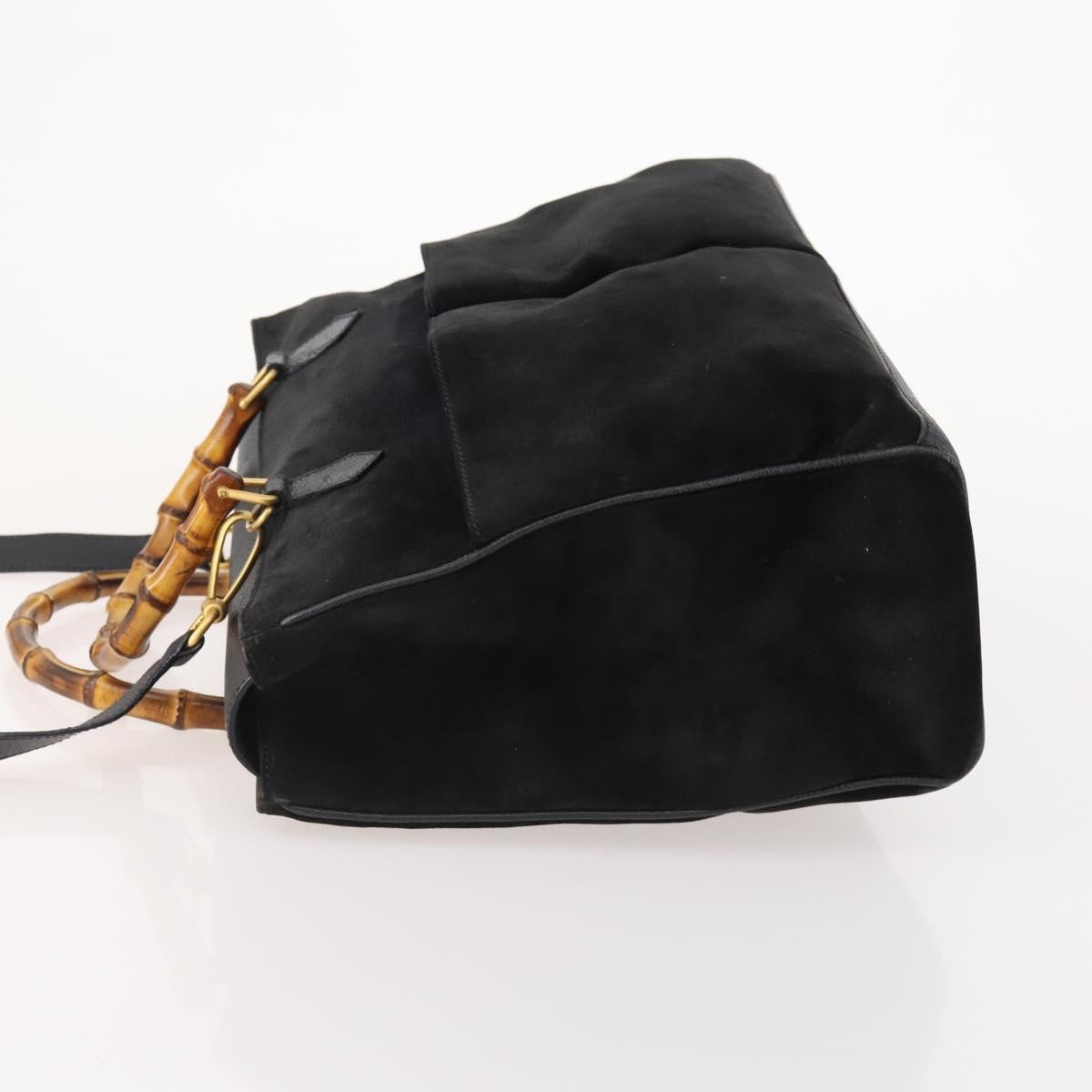 Gucci Bamboo tote bag Suede, Black, Suede, Tote Bag