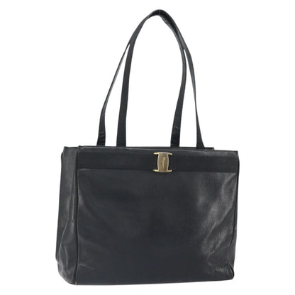 Salvatore Ferragamo Vala tote Leather, BLACK, LEATHER, Shoulder bag