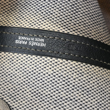 Hermes Garden Party Tote Canvas and Leather, GRAY, CANVAS, Tote bag