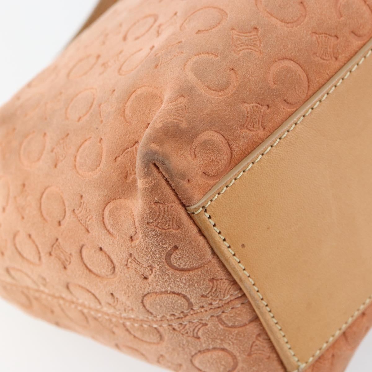 Celine C Macadam Shoulder bag Suede, ORANGE, SUEDE, Shoulder bag