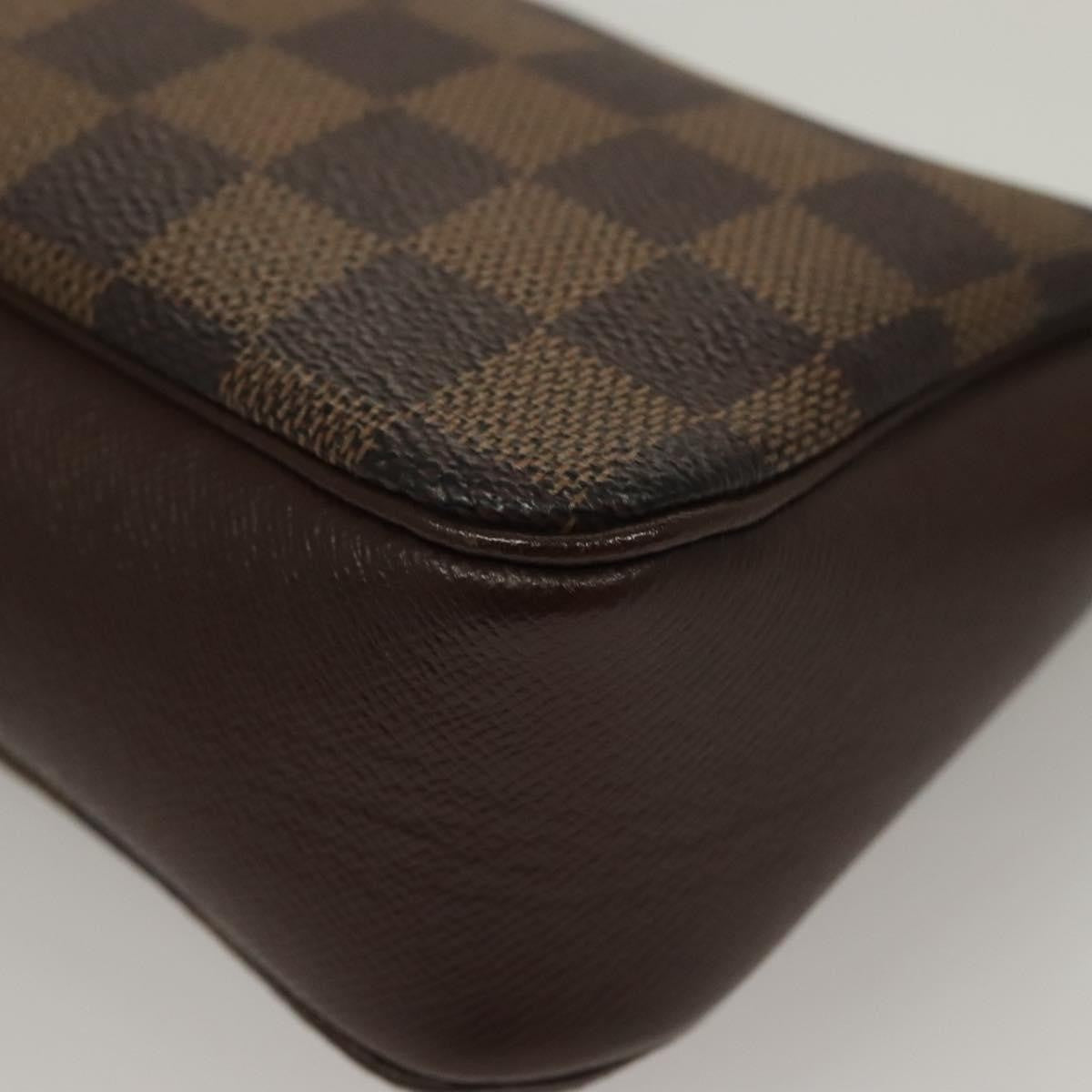 Louis Vuitton Trousse Make Up Bag Damier, BROWN, CANVAS, Clutche & pouche