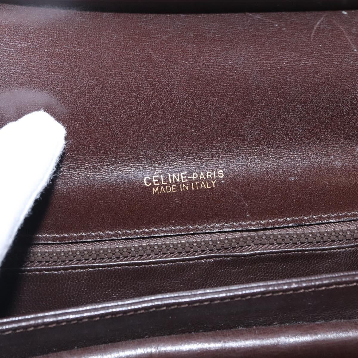 Celine Vintage C Sulky Horsebit Shoulder bag Canvas and Leather, BROWN, CANVAS, Shoulder bag