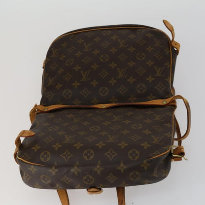 Louis Vuitton Saumur Handbag Monogram Canvas, BROWN, CANVAS, Handbag